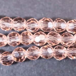 Facet glasperler 4 mm, Light Salmon