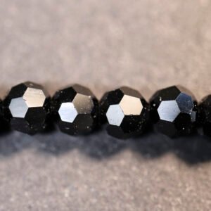 Facet glasperler 4 mm, Black - Billede 2