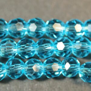 Facet glasperler 4 mm, Sky Blue