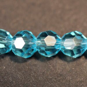 Facet glasperler 4 mm, Sky Blue