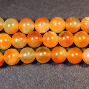Orange jadeperler 6mm