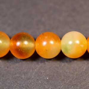 Orange jadeperler 6mm