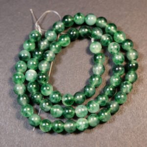 Grønne jadeperler 6mm
