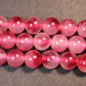 Pink jadeperler 6mm