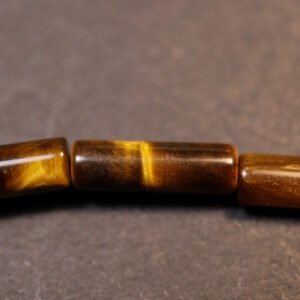 Cylinderformede perler i Tigereye 4x14 mm