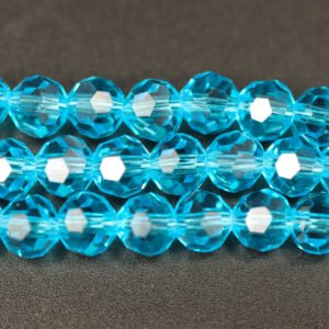 Facet glasperler 6 mm, Sky Blue