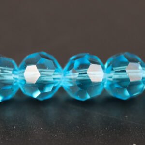 Facet glasperler 6 mm, Sky Blue