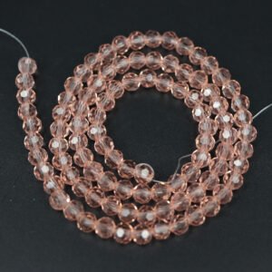 Facet glasperler 6 mm, Light Salmon