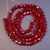 Facet glasperler 6 mm, Dark Red