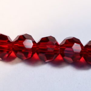 Facet glasperler 6 mm, Dark Red