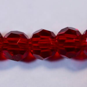 Facet glasperler 4 mm, Dark Red