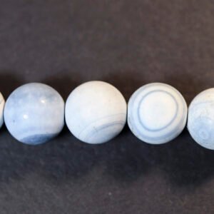 Stribet agat Blå/Hvid10 mm