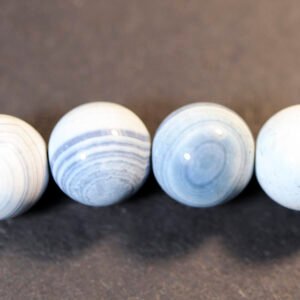 Stribet agat Blå/Hvid10 mm