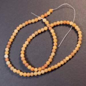 Mat, rød Aventurin 4 mm