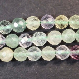 Facetteret Regnbue Fluorit 4mm